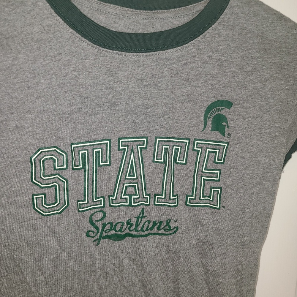 Michigan State Spartans College Issue Brand Womens Sm Gray T-Shirt